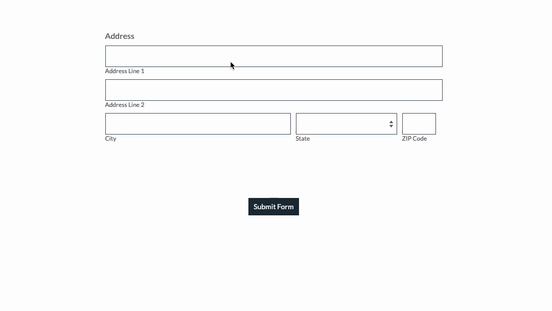 Formstack compact address entry demo