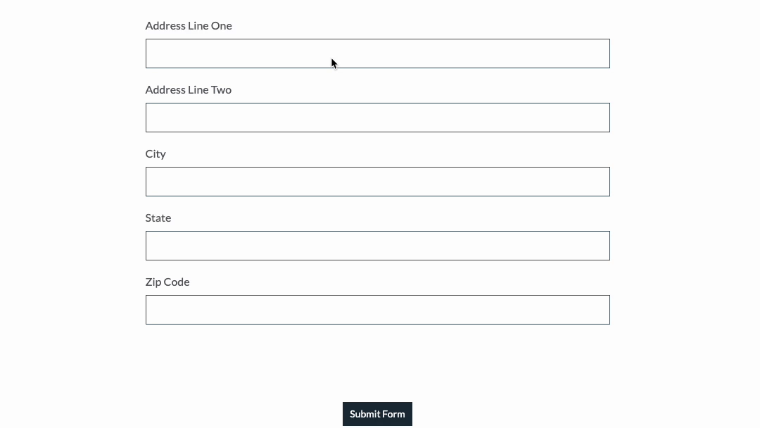 Formstack detailed address fields demo